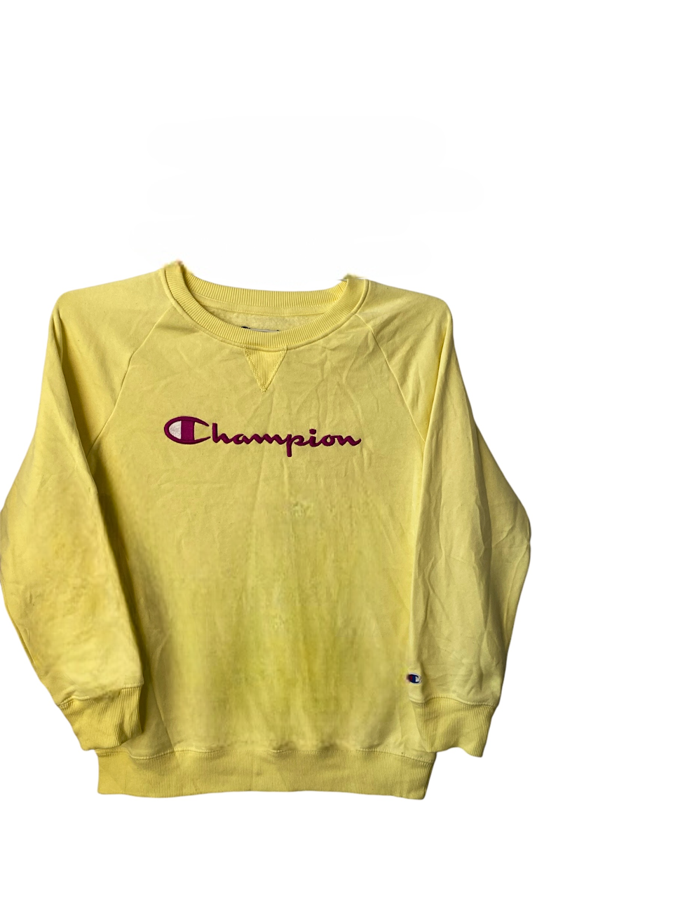 סווטצרט CHAMPION צהובה עם כיתוב אדום מידה- XL