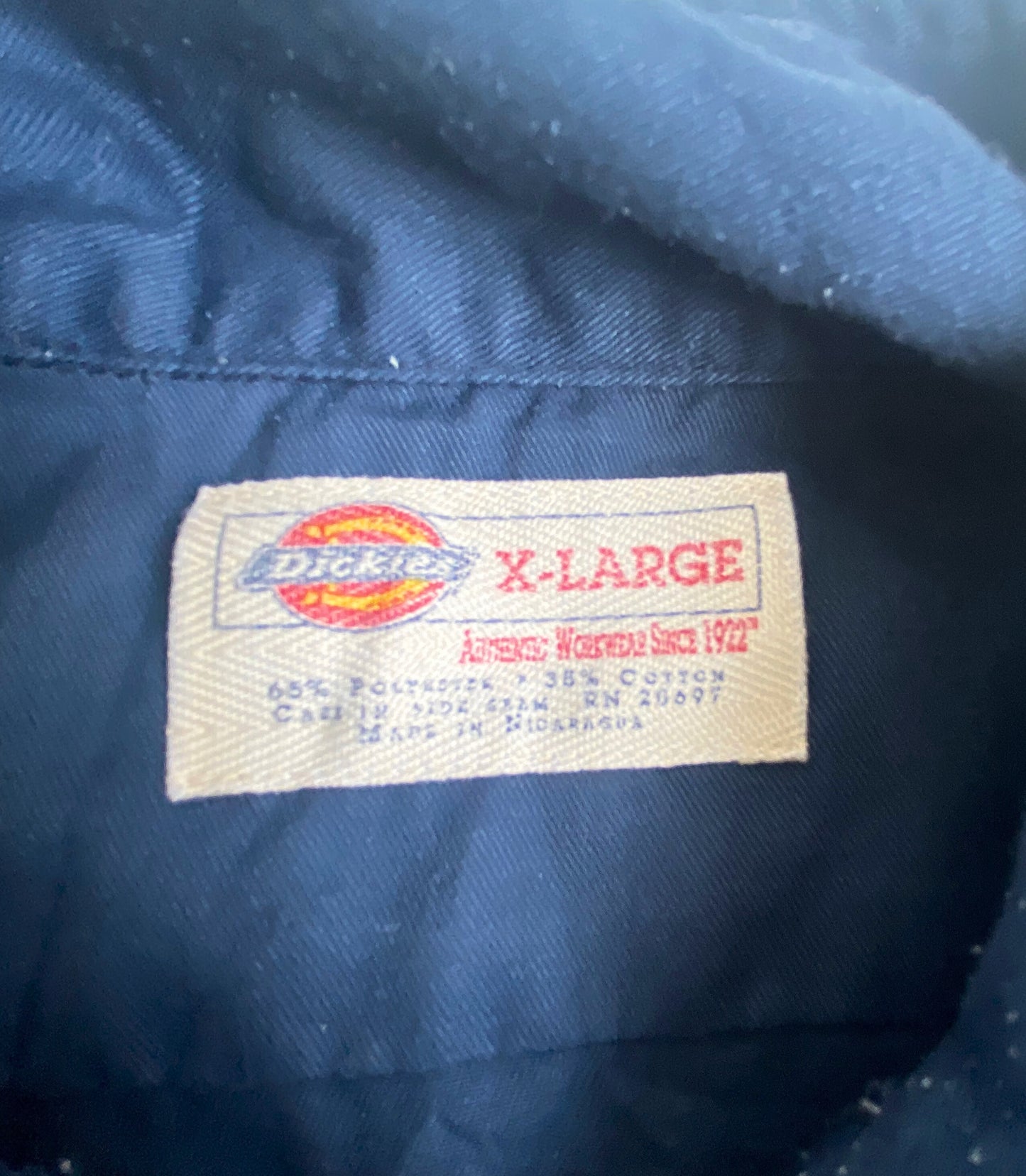 חולצה קצרה מכופתרת DICKIES כחולה מידה- XL