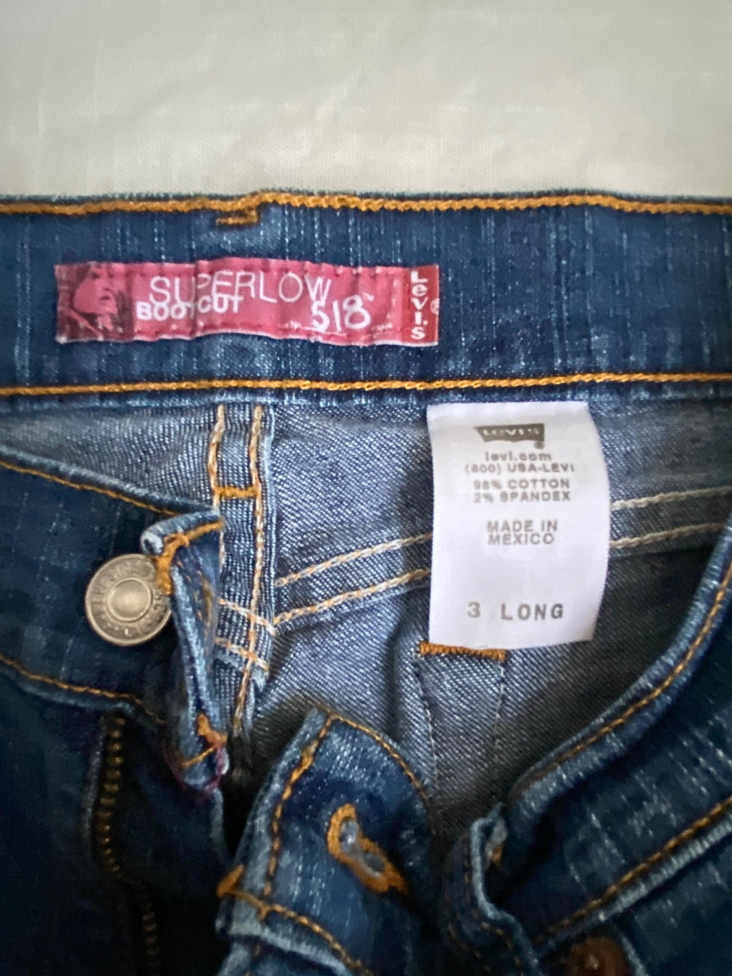 ג'ינס Levi's Jeans 518 SuperLow Boot Cut מידה- 25