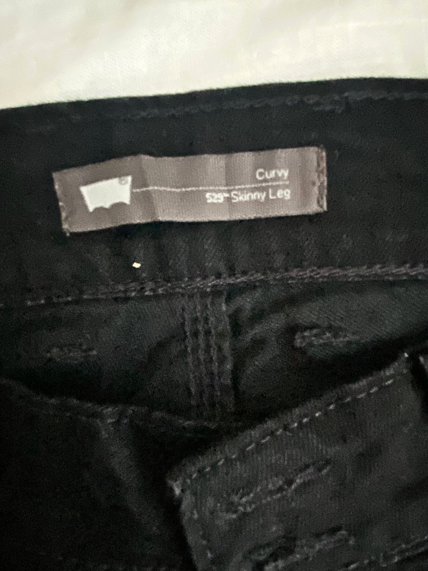 גינס 529 LEVI'S CURVY SKINNY BLACK SATEEN מידה- W31\L32
