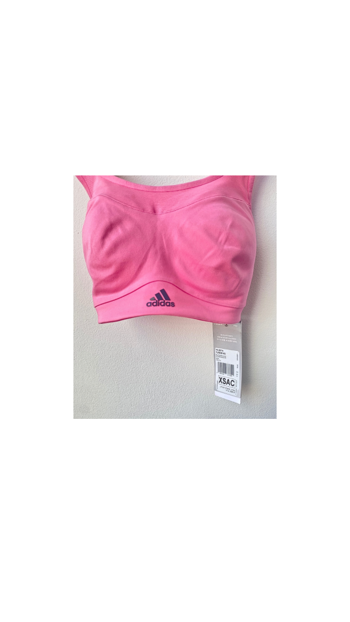 חזיית ספורט ADIDAS בצבע ורוד מידה- XS
