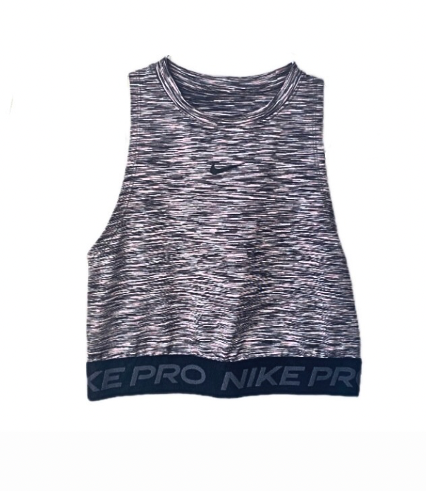 חזיית ספורט NIKE PRO בצבע אפור ושחור מידה- XS