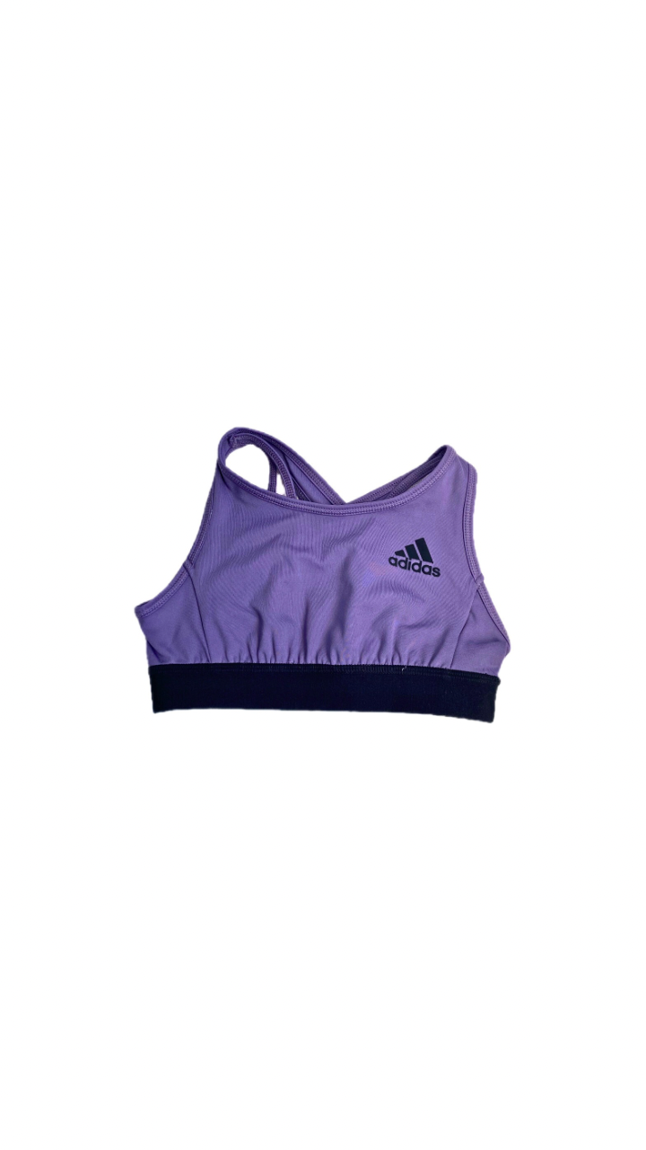 חזיית ספורט ADIDAS בצבע סגול לילדות מידה- S