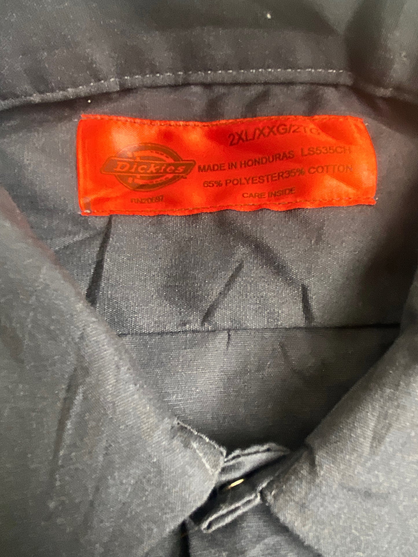 חולצה קצרה מכופתרת DICKIES כחולה מידה- XXL