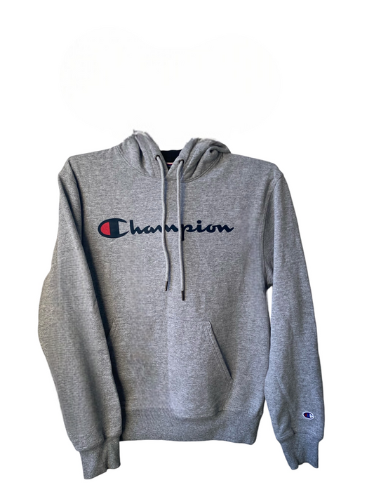 סווטצרט champion AUTHENTIC ATHLETICWEAR צבע אפור כיתוב כחול- מידה- S