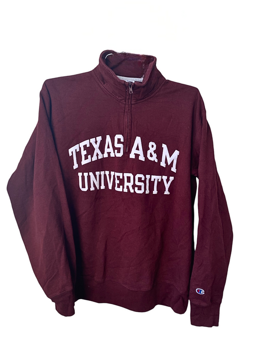 סווטצרט champion Vintage 90s Texas A&M University צבע בורדו מידה - L