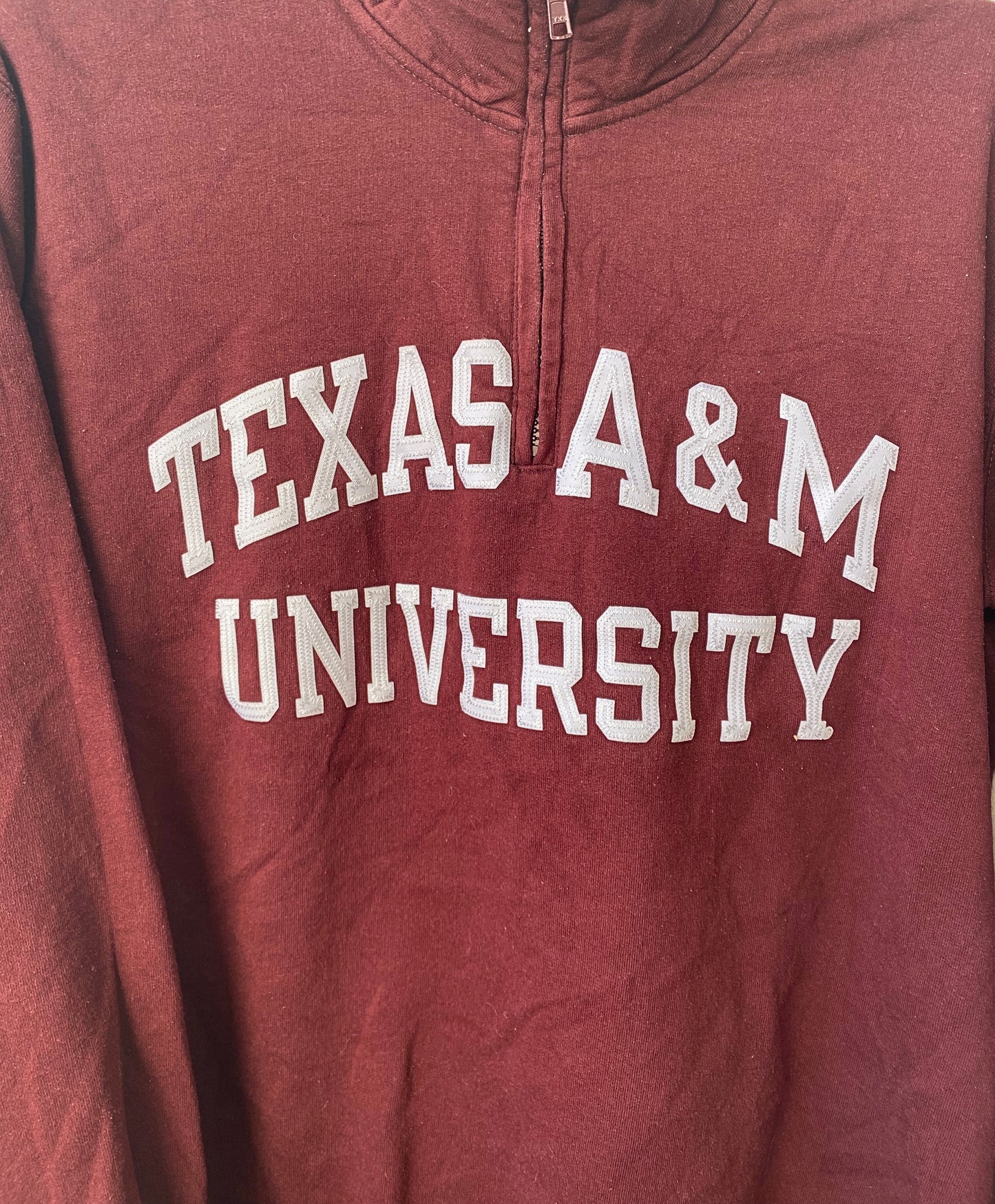 סווטצרט champion Vintage 90s Texas A&M University צבע בורדו מידה - L