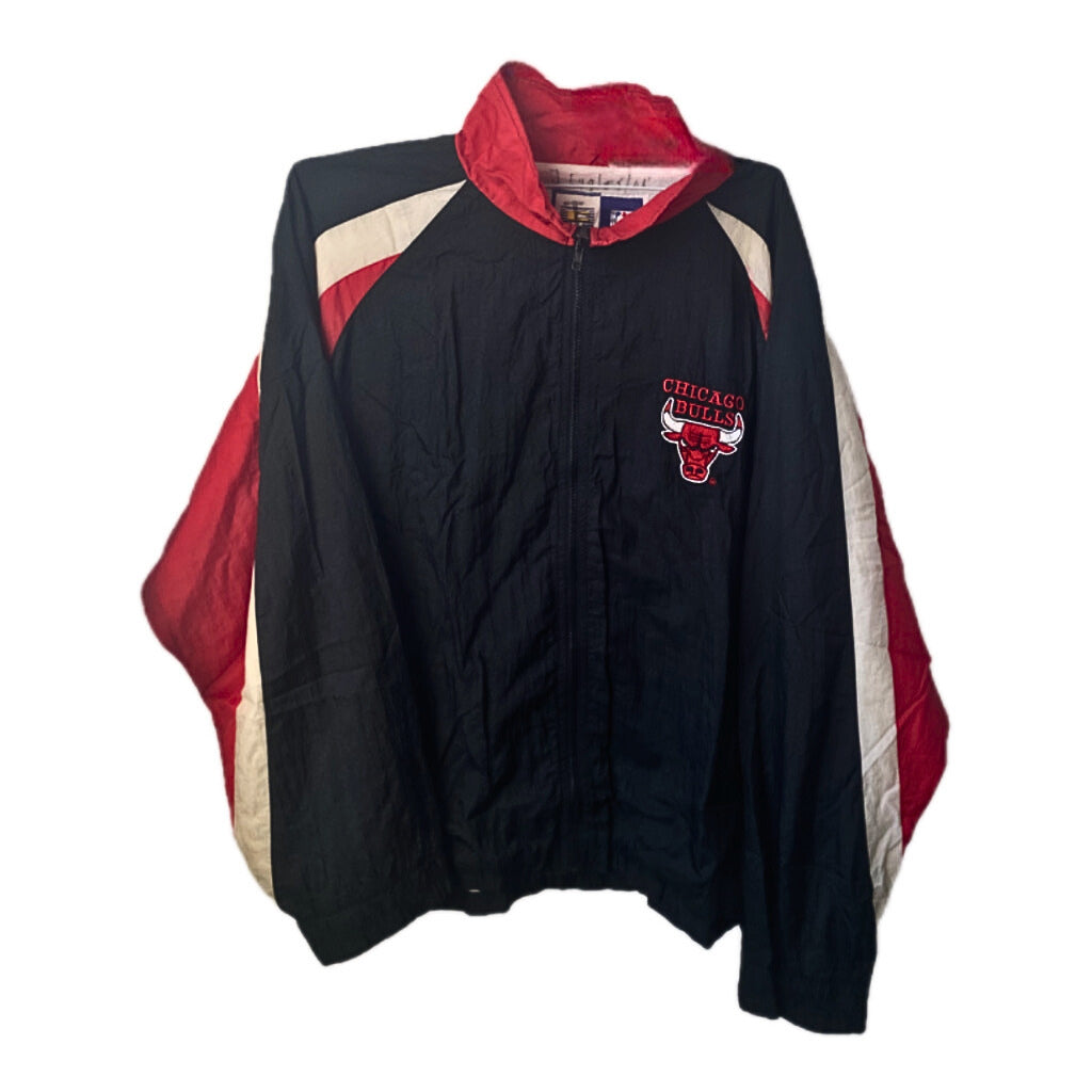 גקט Vintage 90's Chicago Bulls Black & Red Windbreaker מידה - XL