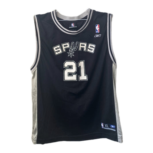 VINTAGE San Antonio Spurs Jersey Tim Duncan 21# Reebok מידה- XL(18-20)