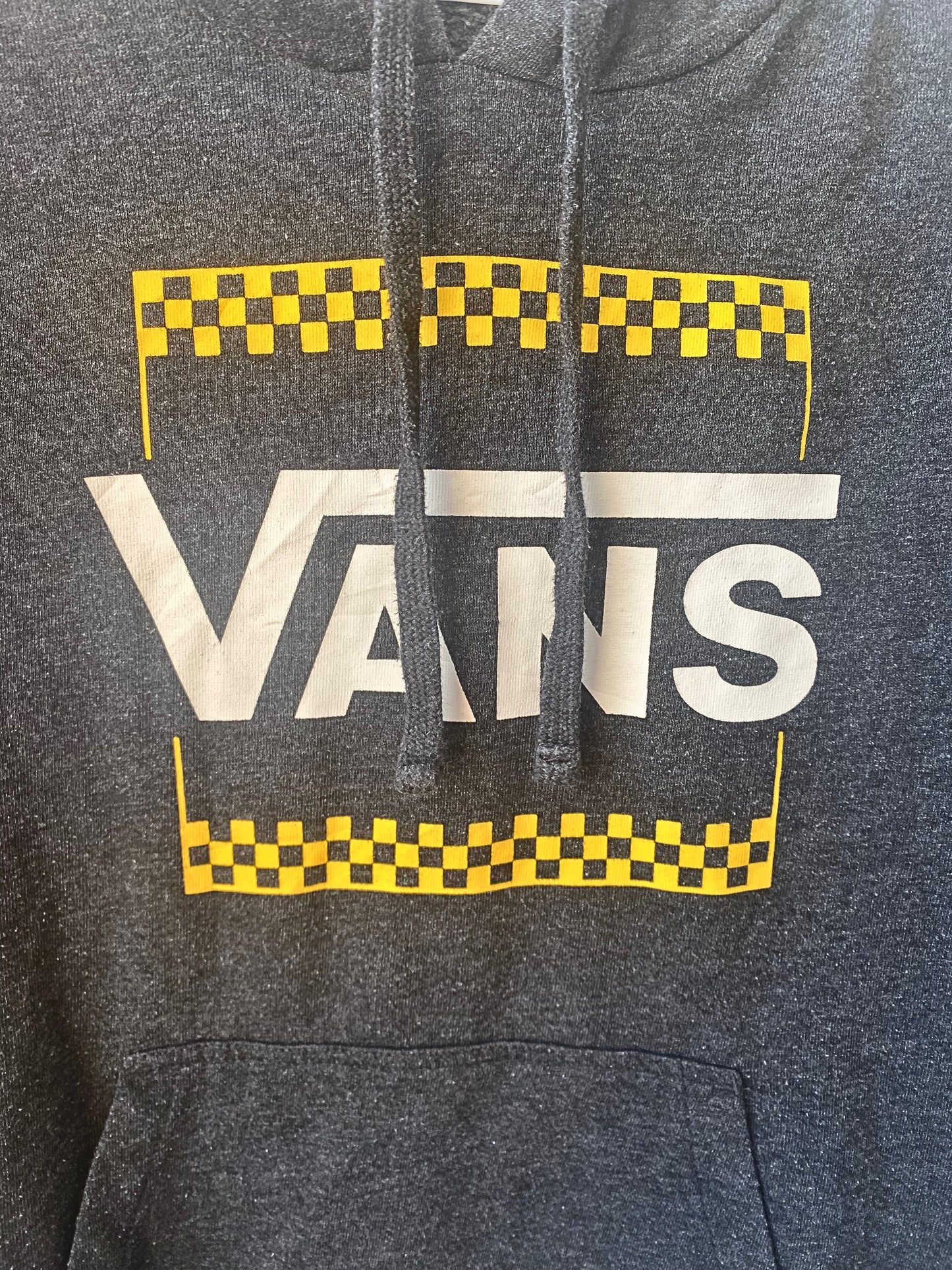 סווטצרט VANS אפור עם הדפס קוביות צהוב מידה- XS