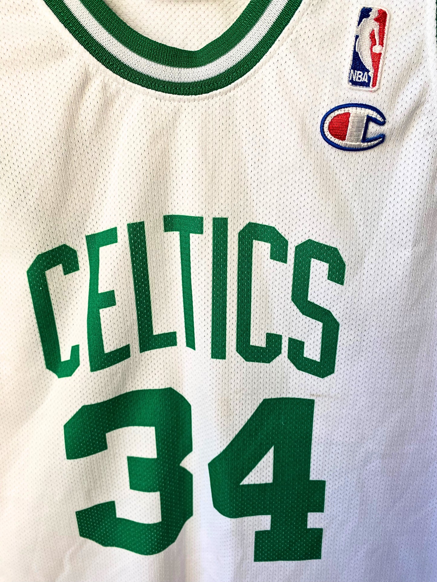 Paul Pierce #34 Boston Celtics NBA Vintage 90s CHAMPION White Green Jersey מידה- XL(13-14)