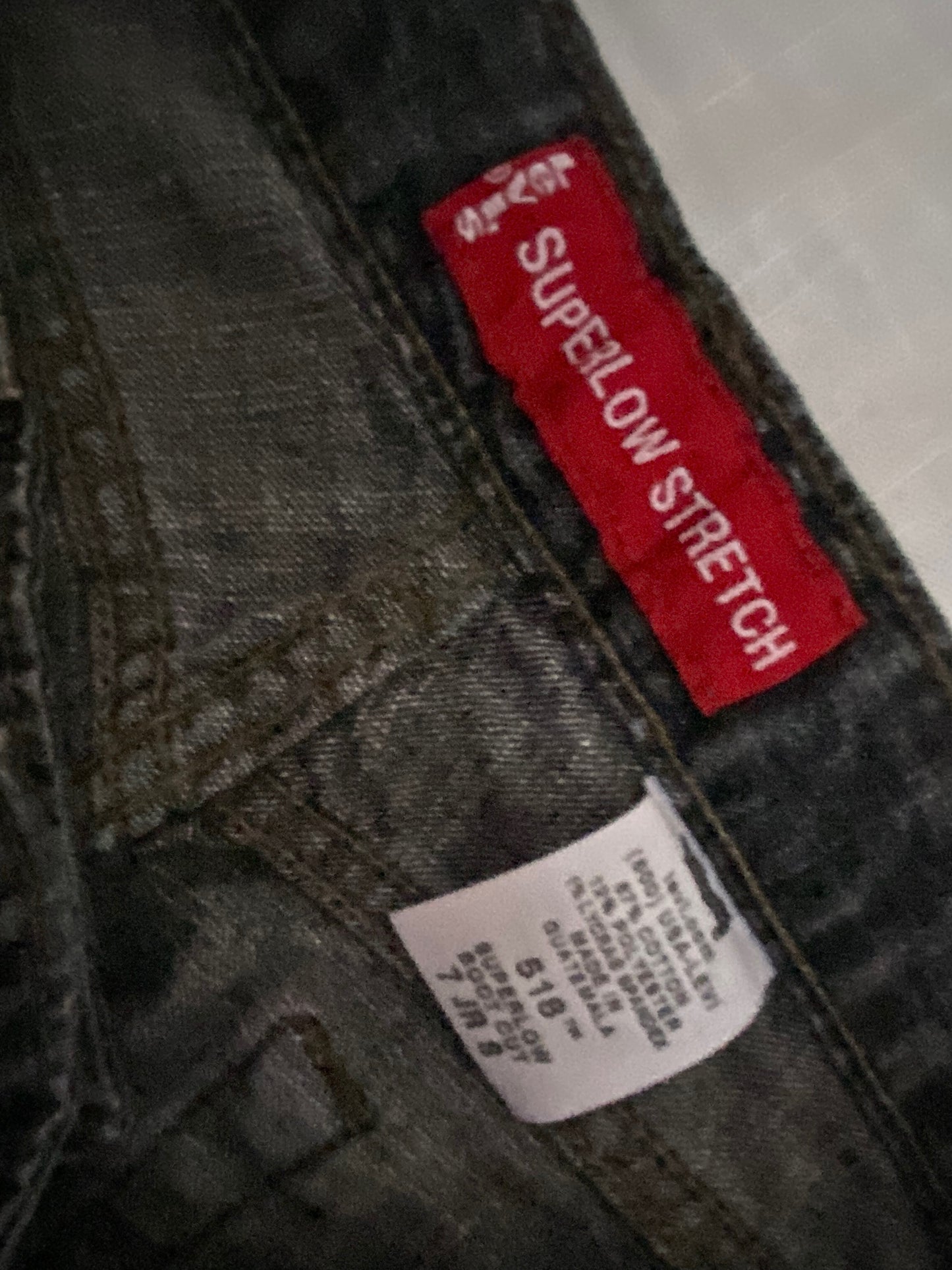 ג'ינס LEVI'S 518 SUPERLOW stretch אפור מידה- 34