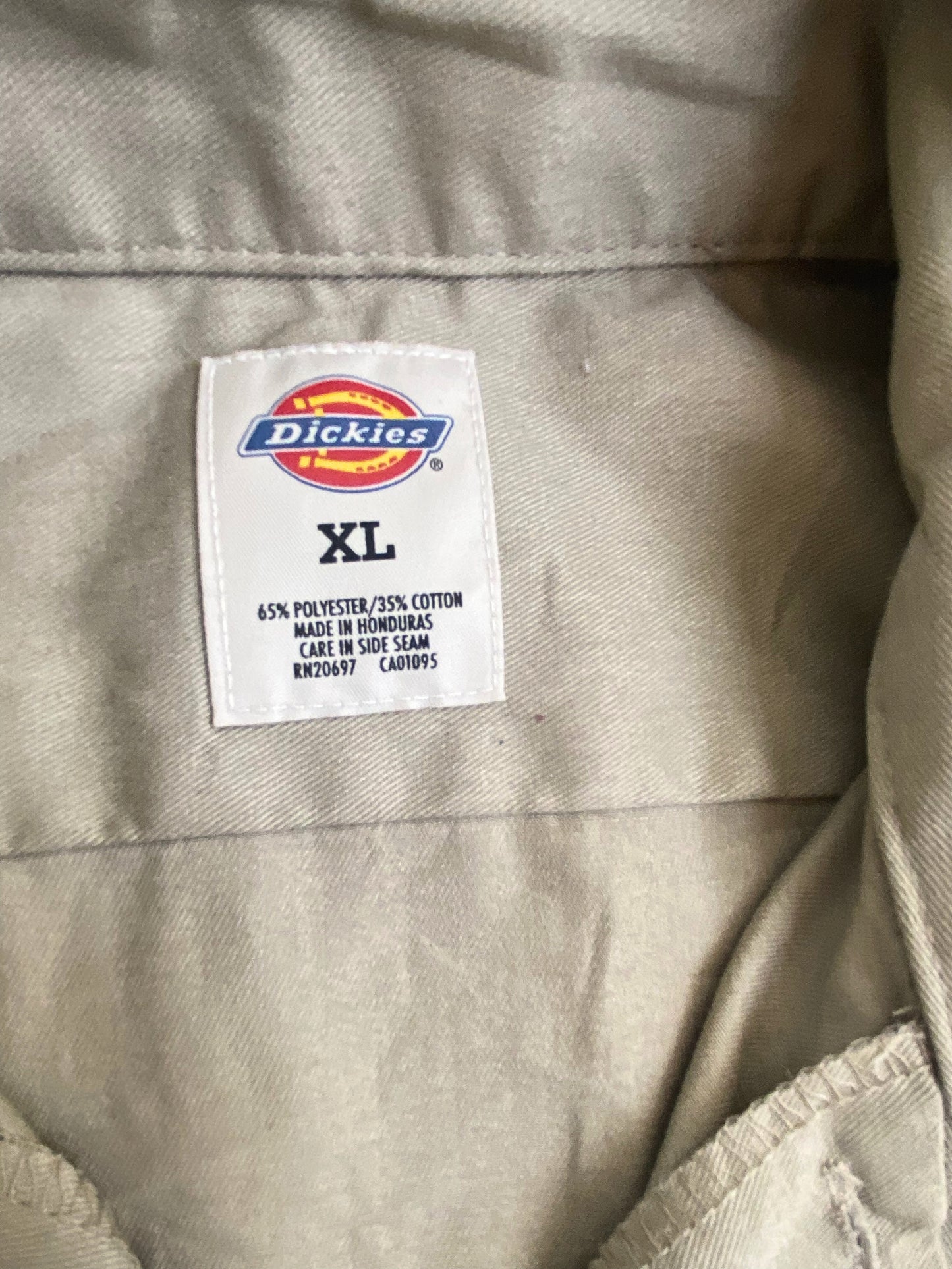 חולצת קצרה מכופרת DICKIES חאקי מידה- XL